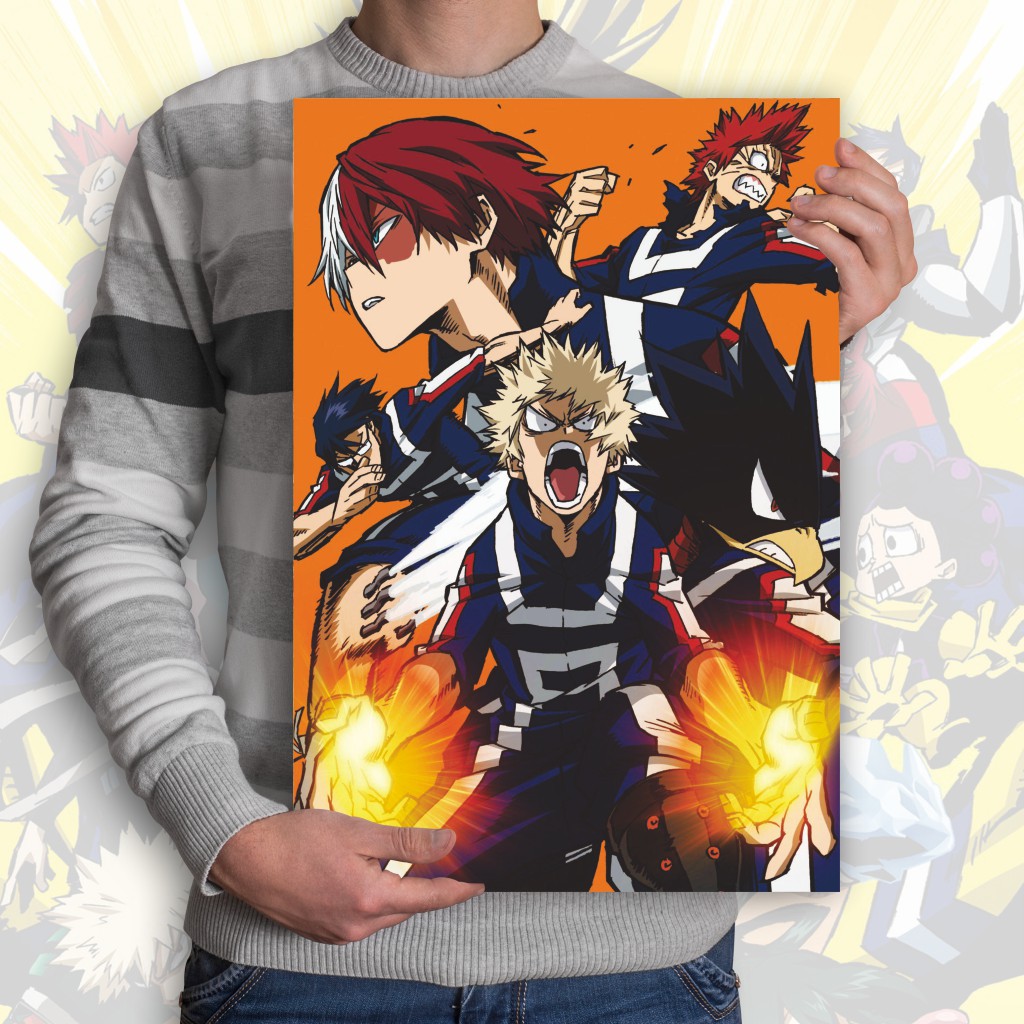 Poster Boku no Hero Academia Anime My Hero Academia A3+ Deku Midoriya Izuku Bakugo Todoroki-10 BNHA S2