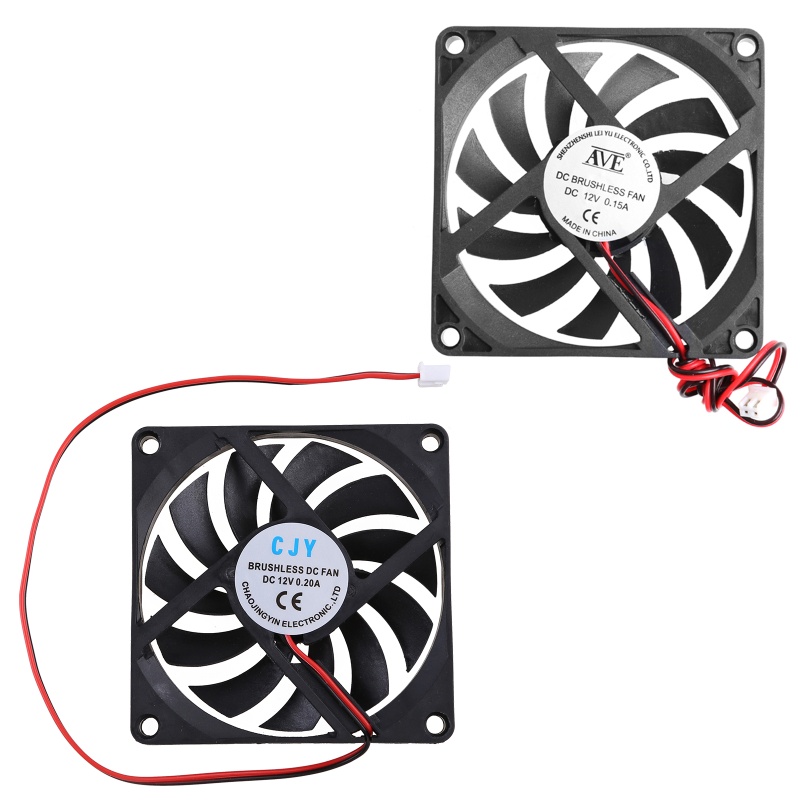 Cre 8010 Untuk DC Brushless Fan 8CM Pendingin 80mm DC12V 0.15A Cooler Fan 80X80X10mm 2Pin 2600rpm Kuat &amp; Tidak Berisik