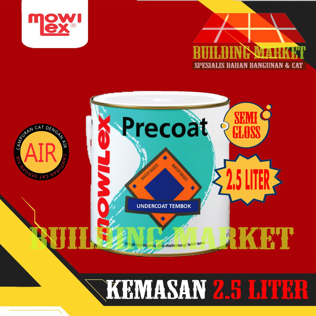 ALKALI SEALER CAT DASAR MOWILEX PRECOAT UNDERCOAT TEMBOK 2.5 LITER