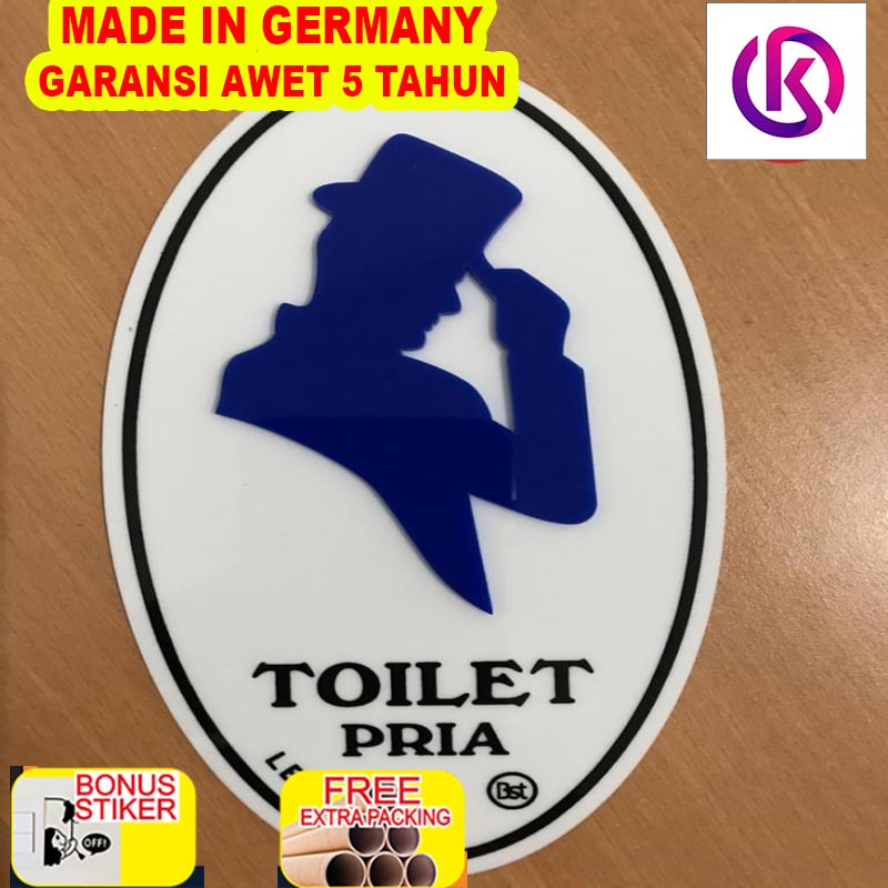 

Murah Label Akrilik Toilet 3D Pria