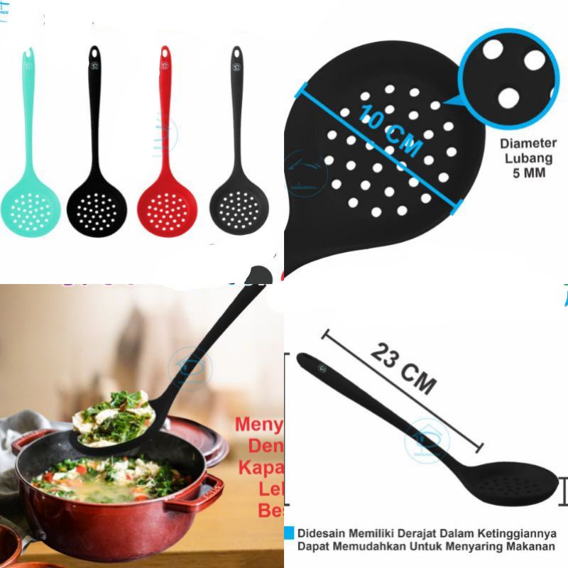 CENTONG IRUS SARINGAN MIE SILICONE 32cm TAHAN PANAS Good Quality BPA FREE ORIGINAL