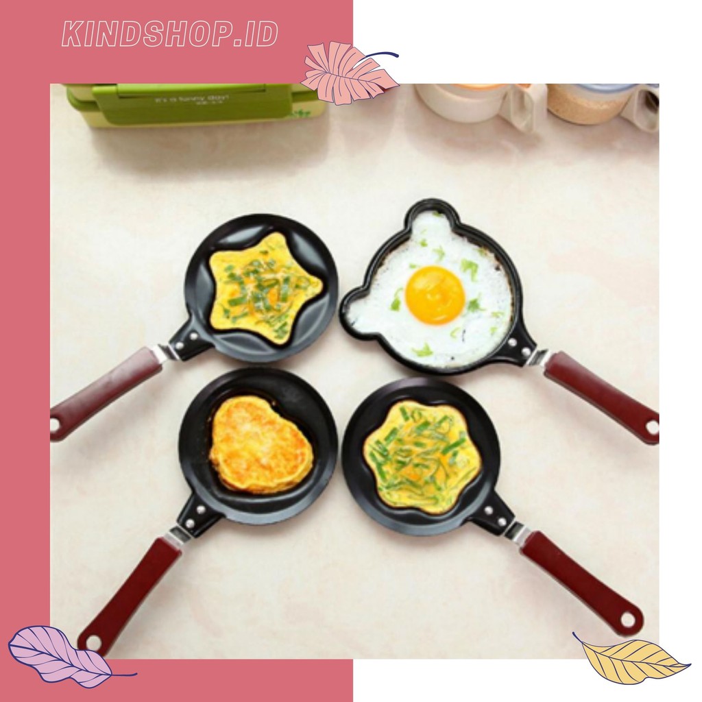 Kinds Store ❤️ - [ Teflon Mini ] Non Sticky Frying Fry Pan Wajan Karakter Motif - Ada Varian