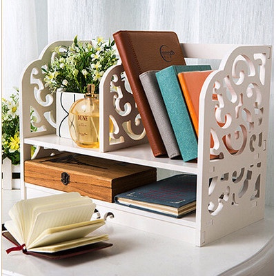 

Produk Rak Buku Dekstop Tempat Book Shelf Storage Rak Meja Gilaa!!!