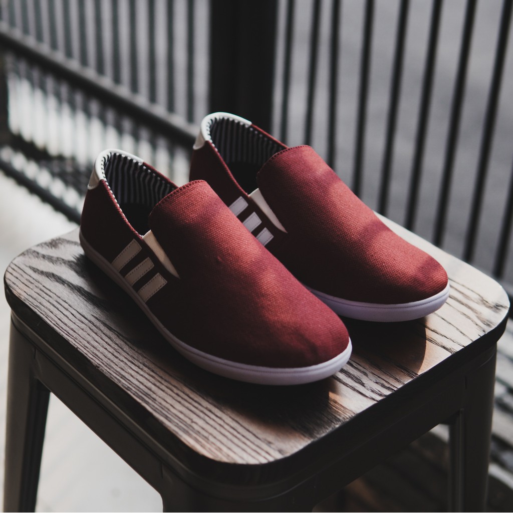 MS Shoes - Sepatu Pria Adidas D3p Slip On Casual Santai Kerja Murah Keren Branded