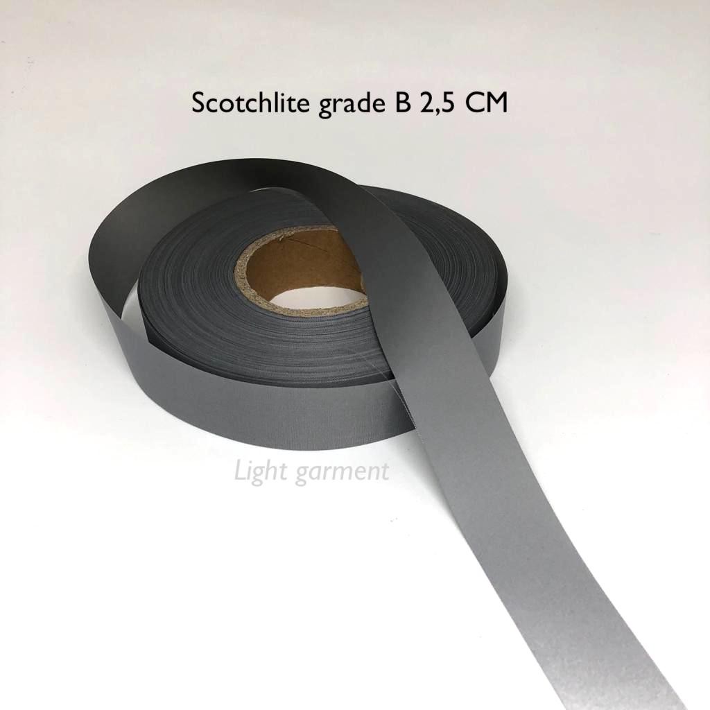 Scotchlite skotlet scotlight pita pemantul cahaya kain jahit B 2,5 cm per roll / Pita Jahit Reflektif Reflektor Pantul Baju wearpack safety