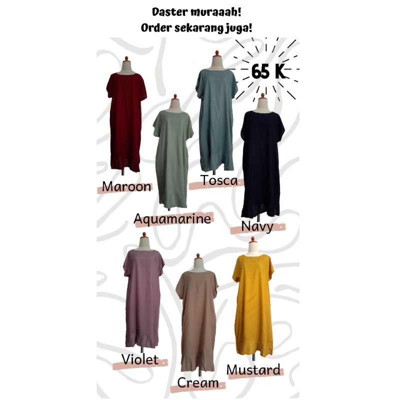DASTER/BAJU TIDUR POLOS MURAH NYAMAN BANDUNG