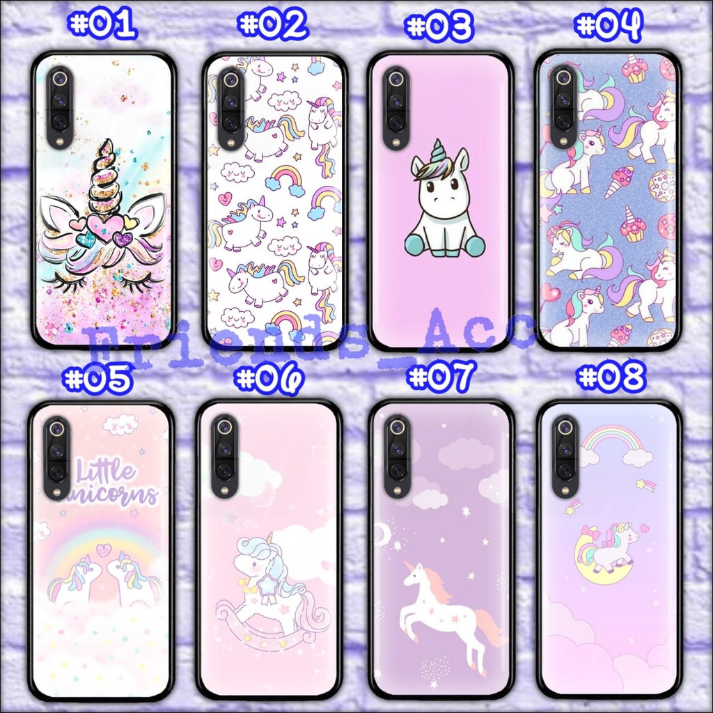 HUAWEI NOVA 5 , NOVA 5i , NOVA 5T, NOVA 5T PRO PREMIUM CASE GLASS MOTIF UNICORN