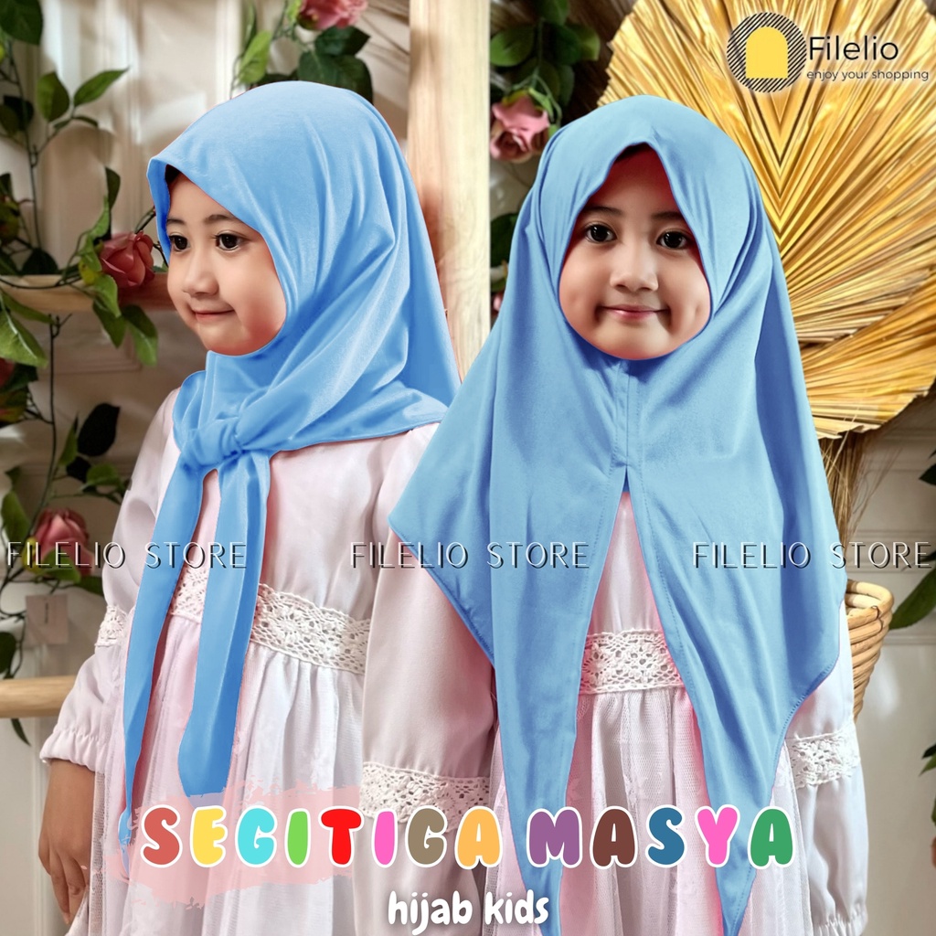 Kerudung Instan Anak Jilbab Anak Segitiga Instan Masya Jersey Lucu Murah / Segi Tiga Instan Anak / Segitiga Instan Anak Jersey Premium Umur 1-3 Tahun