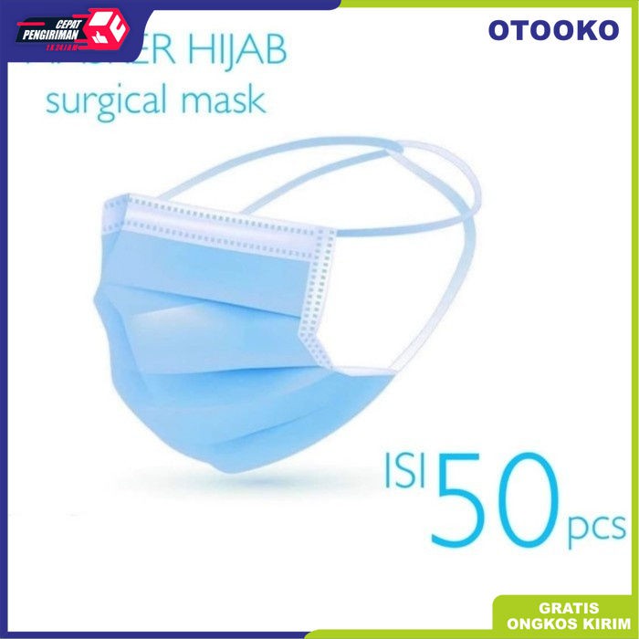 Masker 3 ply Medis Masker Bedah Kemenkes 3ply isi 50pcs Merk Orlee