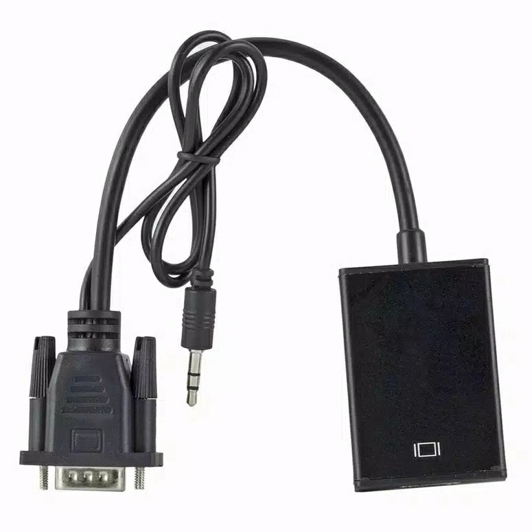 Converter Kabel VGA Male To HDMI Female with Audio