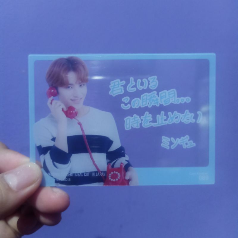 trading card rare tc transparant mingyu seventeen photocard ideal cut in japan moshi moshi