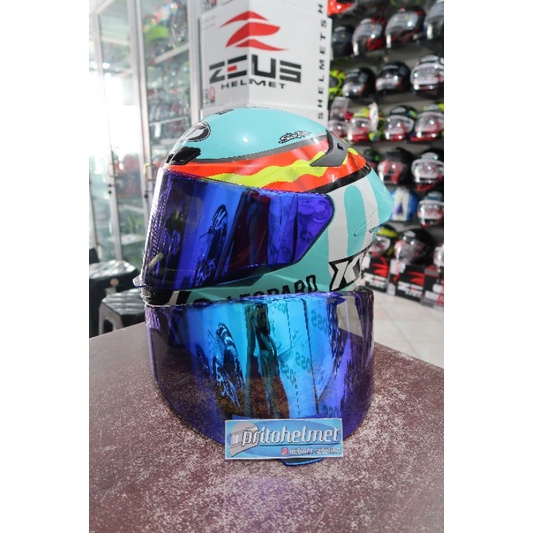 Visor KYT TT Course Iridium Blue