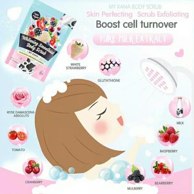 Hemat Whitening Smoothies Body Scrub My Kana Bergaransi