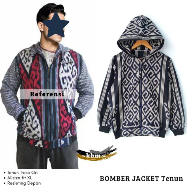 Jaket hoody etnik ory tenun troso