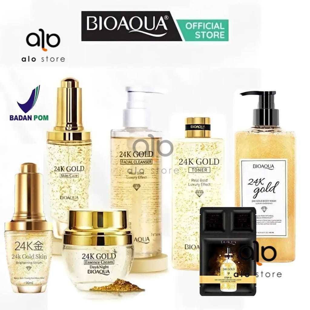 Bioaqua 24k gold / serum bioaqua 24k gold / Cleanser Bioaqua / serum gold / essence bioaqua