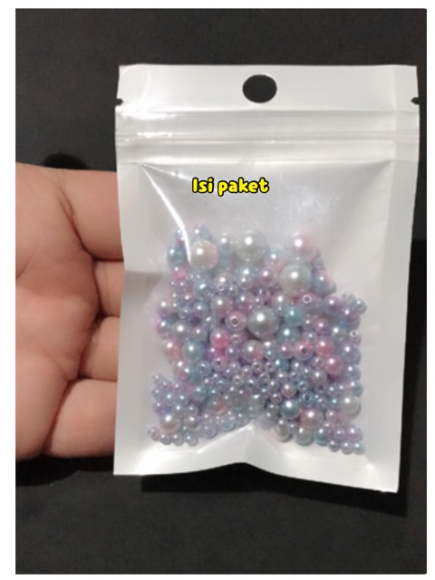 Rainbow pearl mutiara imitasi aksesoris mutiara rakit charm bros bagcharm earring