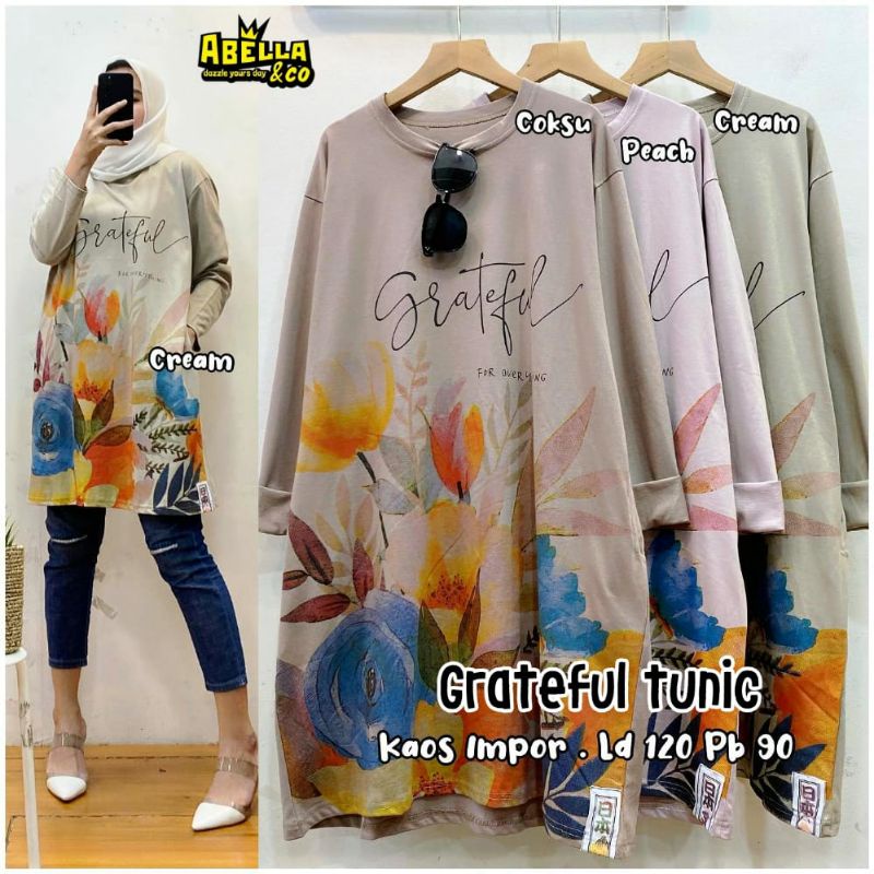 GRATEFULL TUNIK KAOS IMPORT BY ABELLA