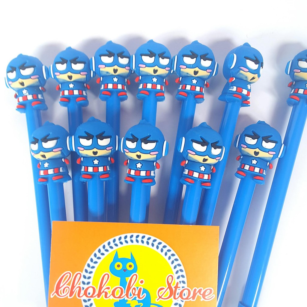 

Pulpen Gel Hitam Imut Karakter Pen Robocop Biru Robot