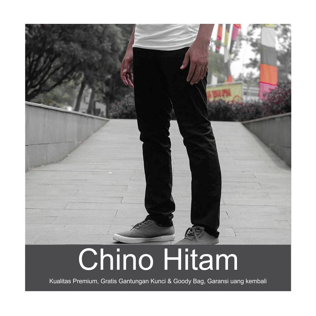 Celana Chino Original Motz Khaki Abu Muda Cream Hitam Abu Tua