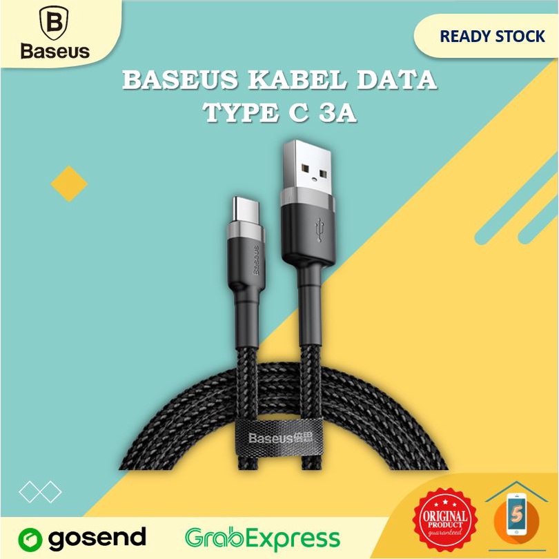 Baseus Kabel Data USB for Type C Cafule 2.4A 1Meter