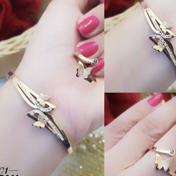 Titanium Set Gelang dan Cincin 449S