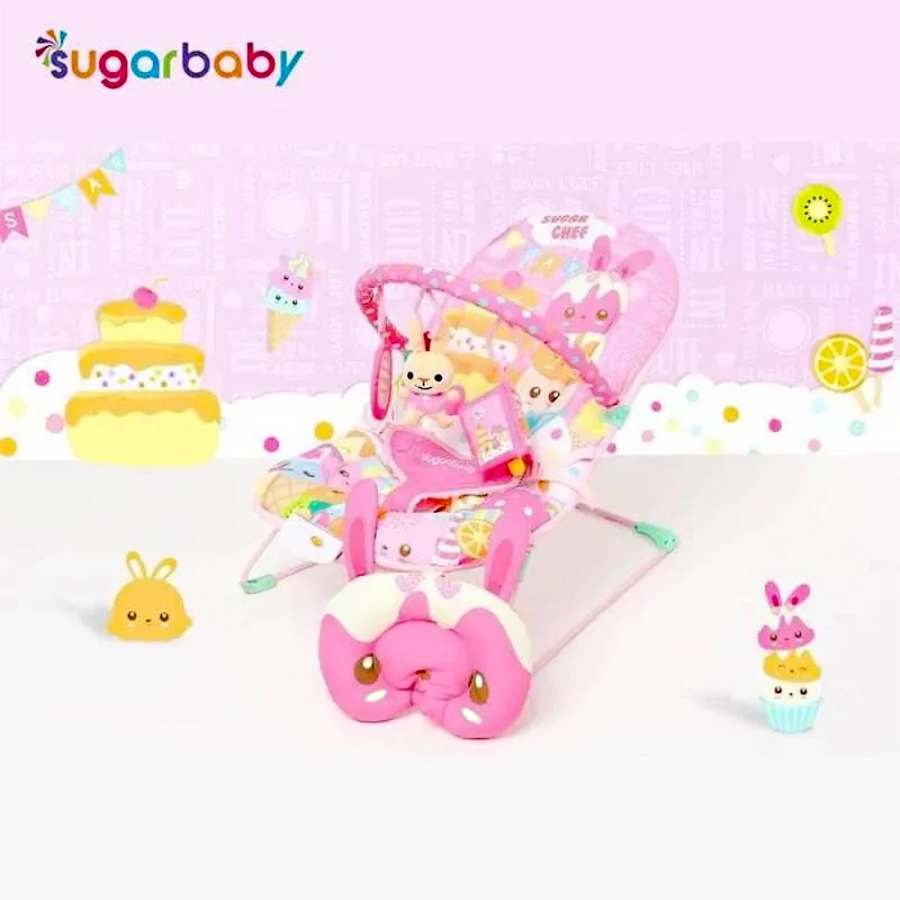 Ayunan Sugar Baby 1 Recline Deluxe Musical Vibration Bouncer Baby Kursi Goyang Bayi