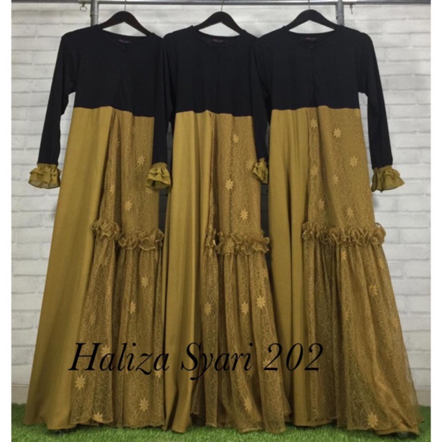 Haliza gamis 202 (gamis only) original by haliza syari