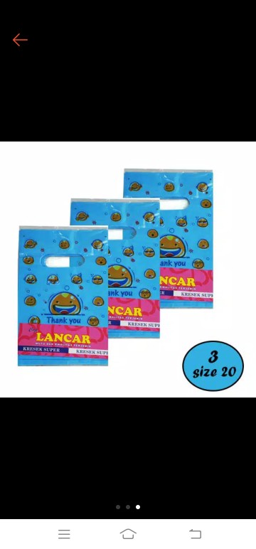 4 Pak (4 X 1 Pack) Kantong Hd Oval Smile (pegangan Tengah) Uk 30