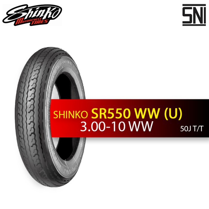 Ban Vespa Shinko SR550 Whitewall 3.00-10