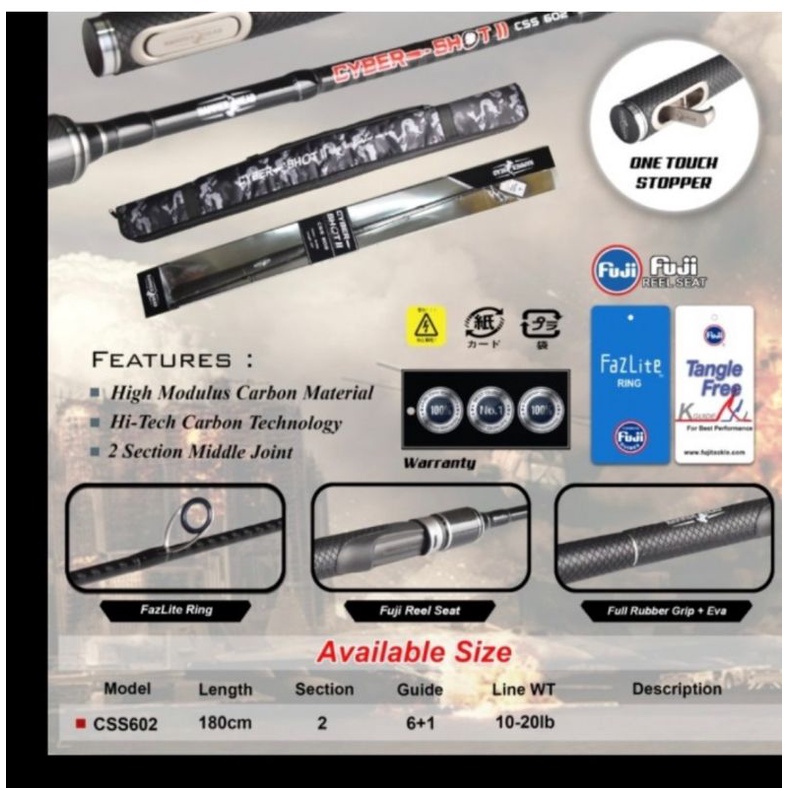 joran hammerhead kualitas premium cyber shot II 602 180