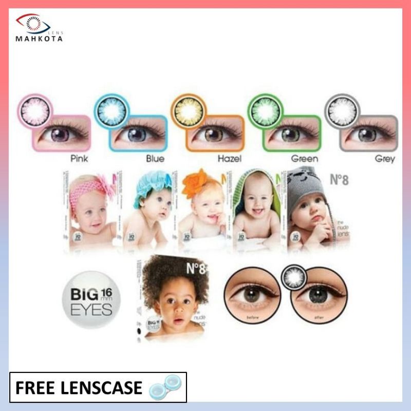 SOFTLENS ICE N8 / NORMAL &amp; MINUS (-0.50 s/d -6.00) BIG EYES / 16MM / N 8 / Softlen Soflens Soflen