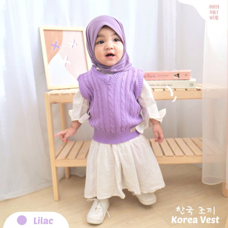 Anaya Korea Vest Rompi Rajut Anak Bahan Rajut Best Quality