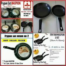 Teflon MASPION 2 PCS FryPan Set Non Stick Teplon Wajan Anti Lengket