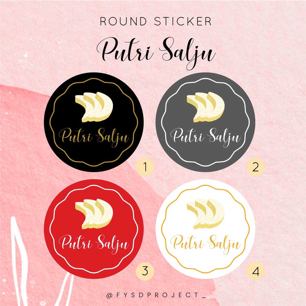 

Stiker Putri Salju / Stiker Kue Lebaran / Label Putri Salju