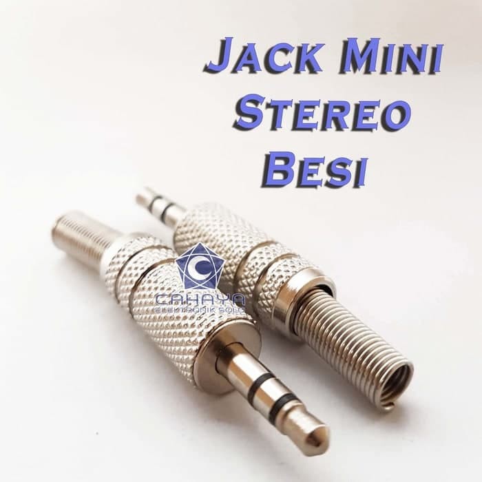 Jack Mini 3.5mm STEREO Besi Male Headphone Konektor