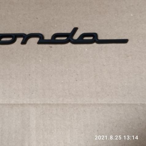 SATU BIJI emblem tulisan honda emblem honda latin merah/hitam/chrome - Merah