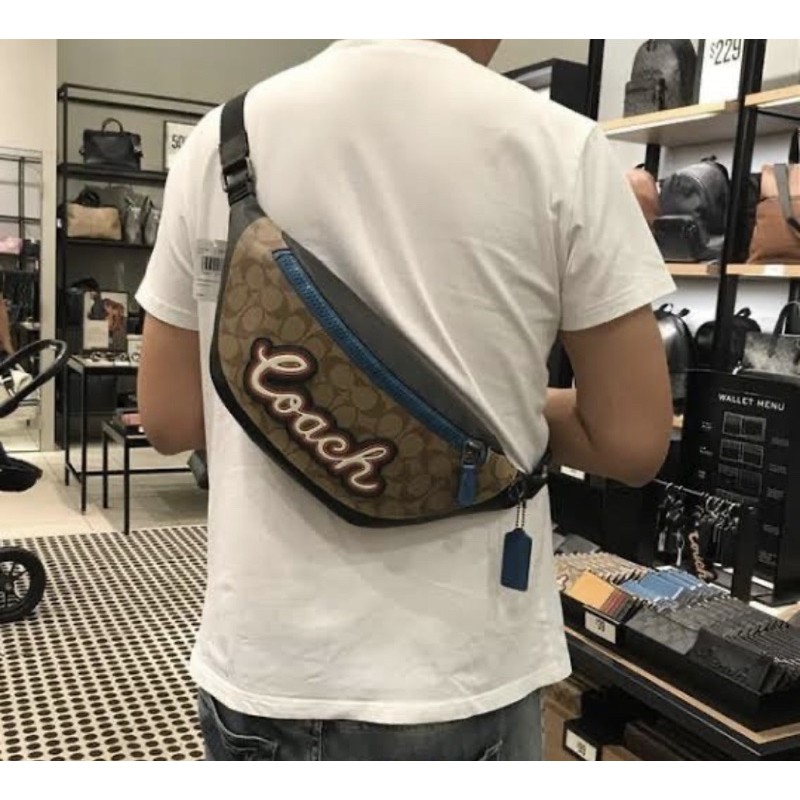 COACH Warren Belt Bag in Canvas With Coach Script