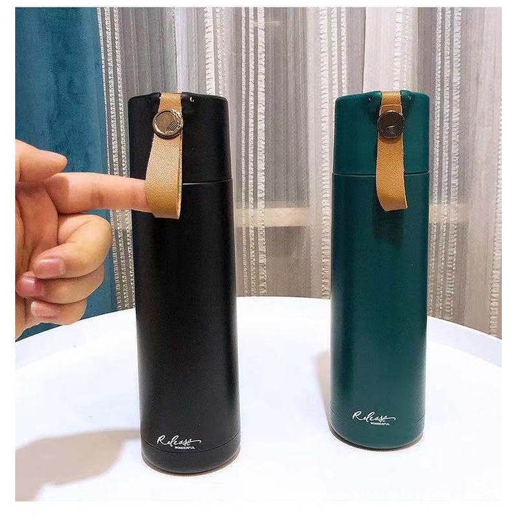 MOGYMOGY BTL007 Botol Minum Tumblr Termos Aestetik dengan Tali Tahan Panas Dingin Thermos Drinking Bottle