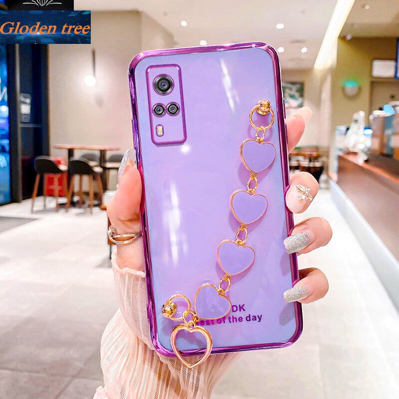 Case Pelindung Kamera Anti Jatuh Motif Pohon Emas Untuk Vivo Y51 2020 Y31 2021 Y51A Y53S 4G