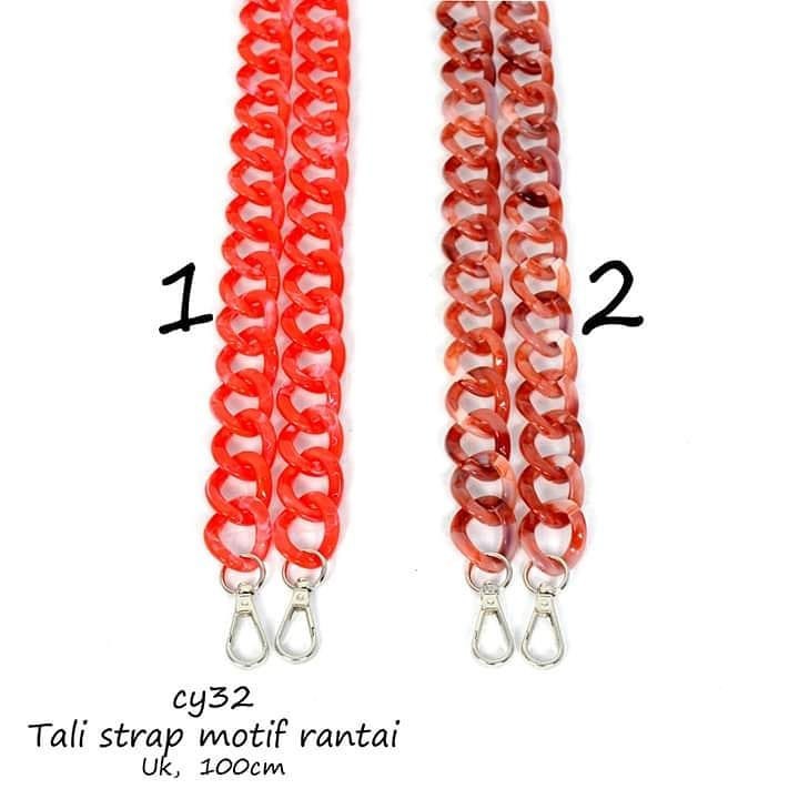 Chain Strap Tali Rantai Kombinasi Big Bahan Acrylic Wanita Import CY32