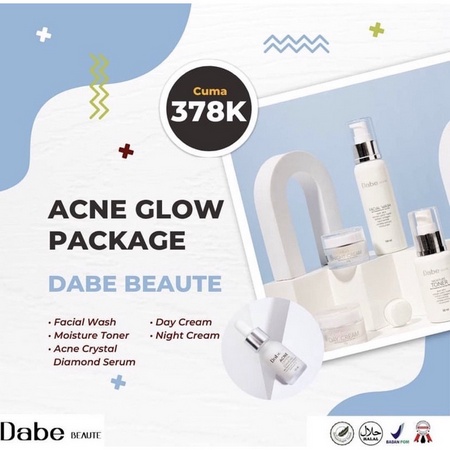 ACNE PACKAGE DABE BEAUTE SKINCARE (Paket Jerawat) + free beauty blender+free masker