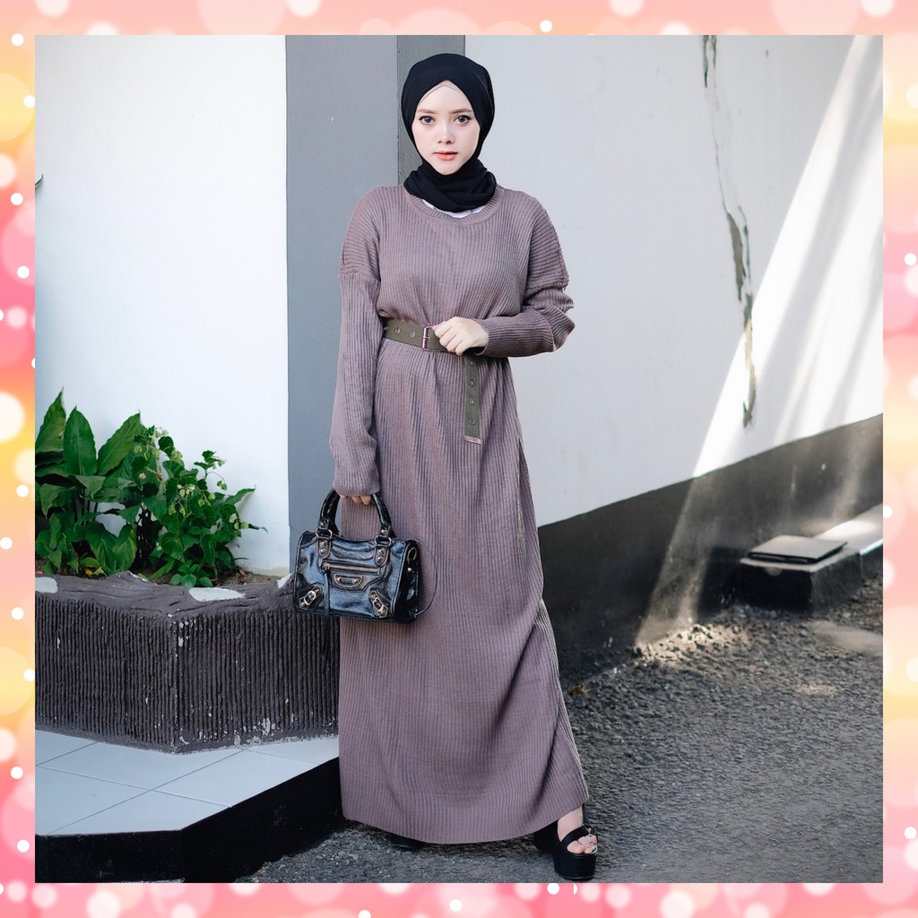 Dress boxi /long dress boxi /gamis rajut /dress rajut