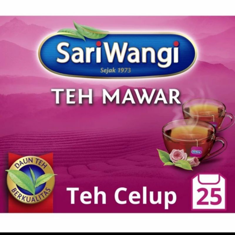 

Sariwangi Teh celup aroma bunga mawar isi 25 kantong teh celup