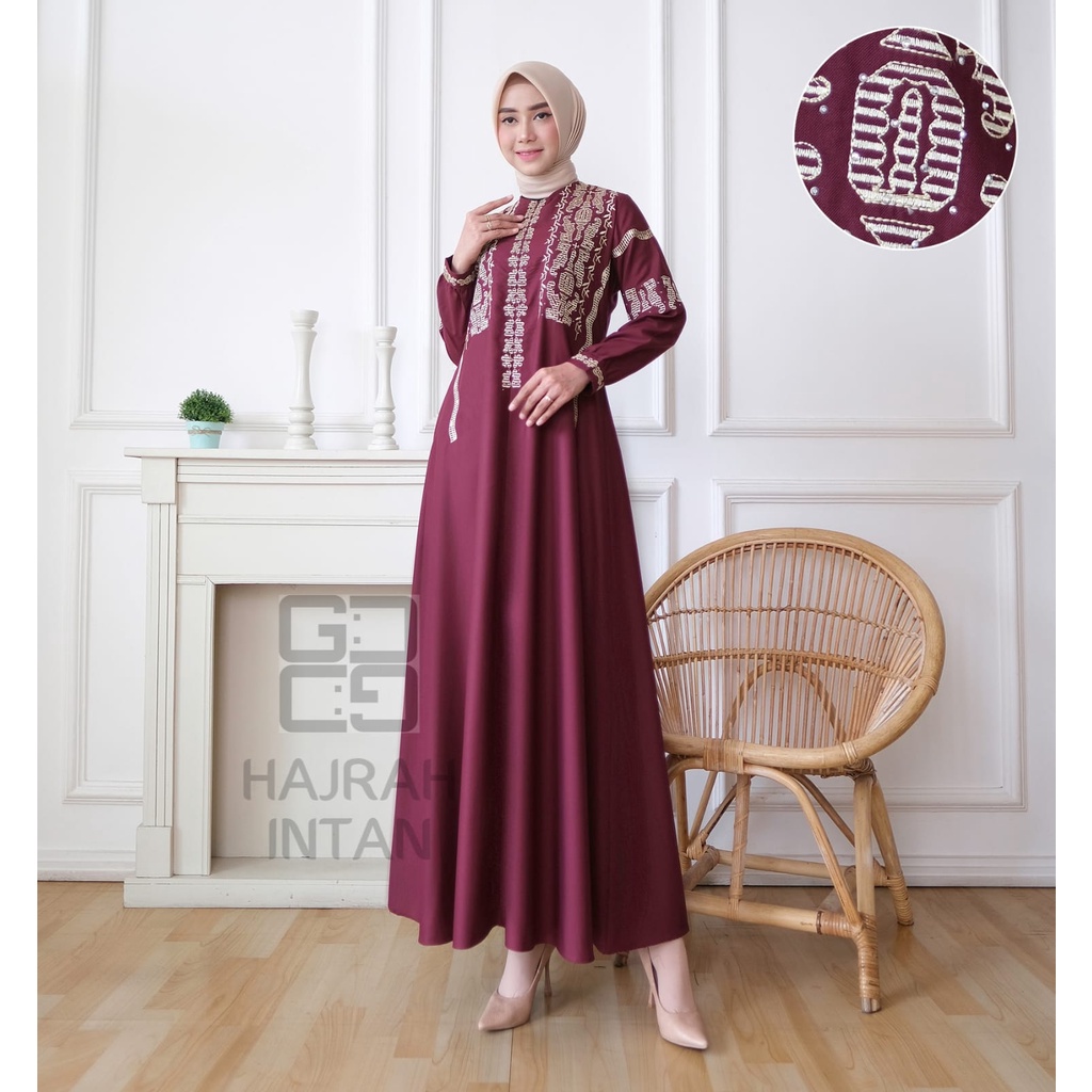 Gamis GUZEL Hajrah Intan Terbaru Ready Ukuran Sampai Jumbo