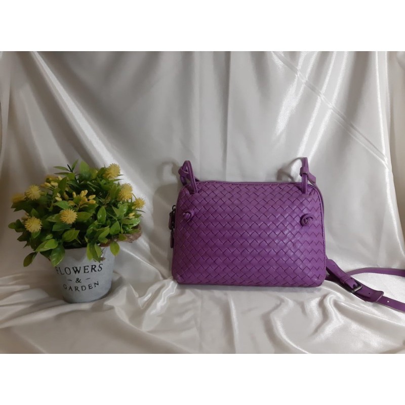 bottega veneta purple sling bag second