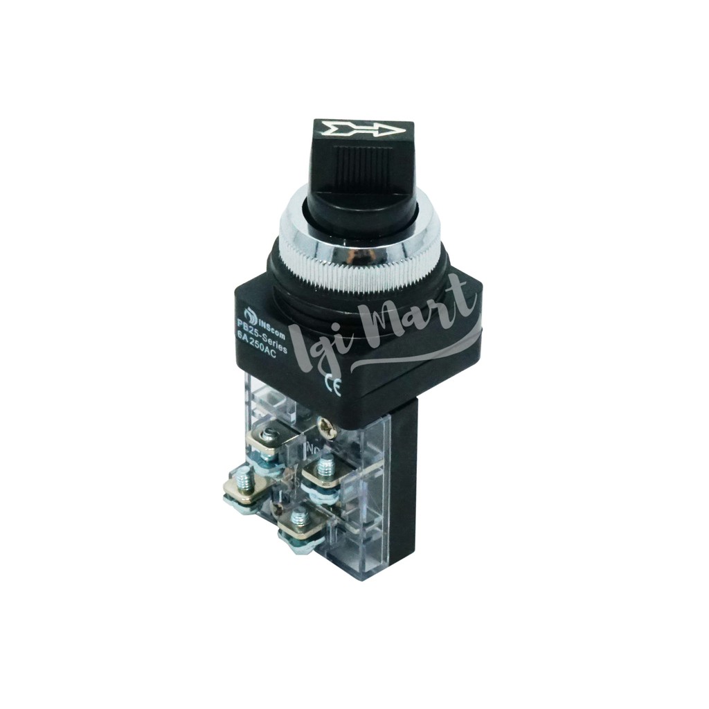 Sekar_Shop07 Selector Switch 25Mm 4 Kaki On Off / Selector Switch On Off On