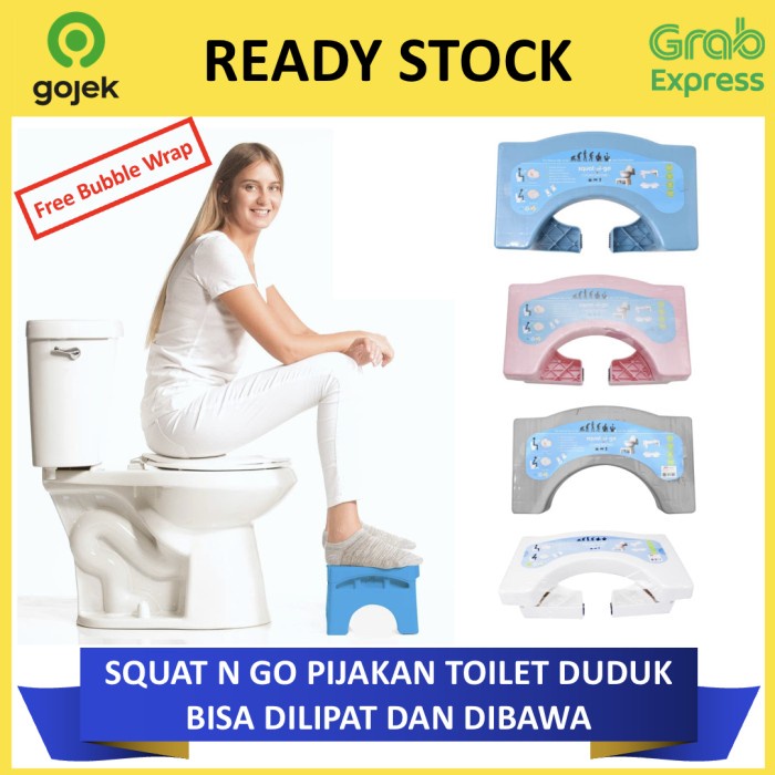 Squat N Go Pijakan Kaki Tambahan Toilet Stool Dewasa Anak Bangku WC