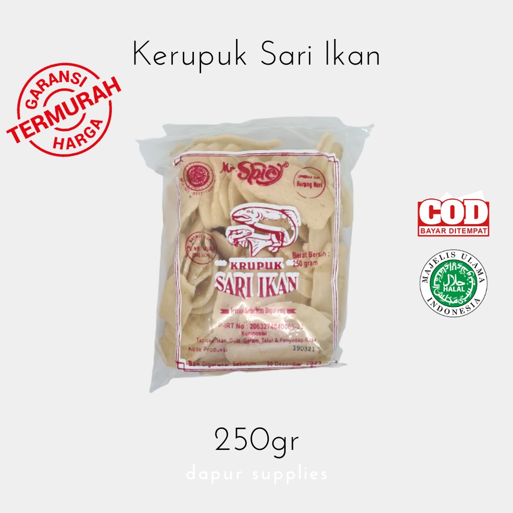 

Kerupuk Ikan / Kerupuk Sari Ikan – Mr. Spicy 250g