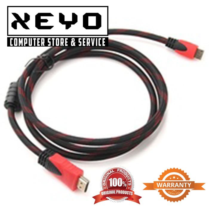 HDMI Male To Male Cable Kabel HDMI 5 Meter - Hitam-Merah