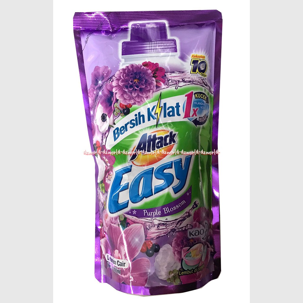 Attack Purple Blossom 800ml Romantic Flowers Detergent Isi Ulang Kemasan Refill Kekuatan 10Tangan